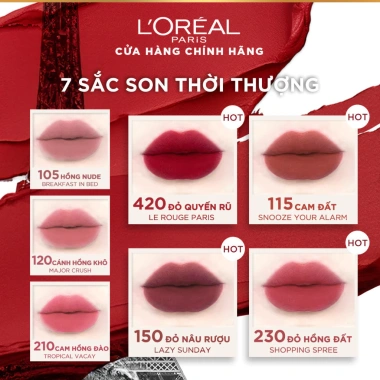 Son kem mịn lì nhẹ môi LOreal Paris Matte Resistance 5ml 16H lâu trôi 289.000đ 6 Son kem mịn lì nhẹ môi LOreal Paris Matte Resistance 5ml 16H lâu trôi 289.000đ 6
