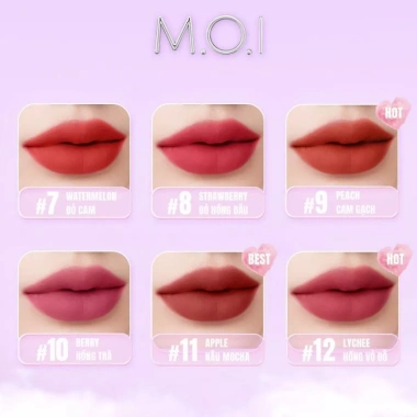 Son Kem M.O.I COSMETICS Matte Lasting Lip Tint Lollipops siêu lì 4g Giá 359.000₫ giảm từ 437.980₫