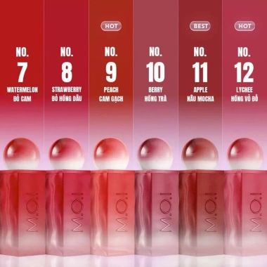Son Kem M.O.I COSMETICS Matte Lasting Lip Tint Lollipops siêu lì 4g Giá 359.000₫ giảm từ 437.980₫