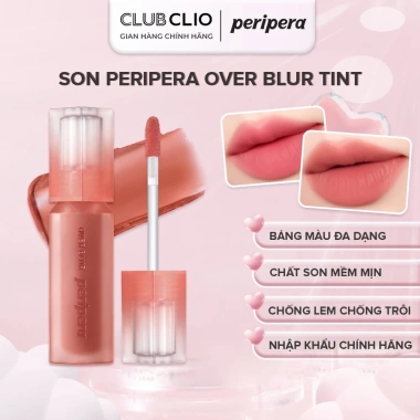 Son Kem Peripera Over Blur Tint 3.5g Bền Màu Lâu Trôi, Che Phủ Tốt, Giá 159k, Chính Hãng PESBLUR
