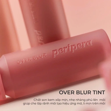 Son Kem Peripera Over Blur Tint 3.5g Bền Màu Lâu Trôi, Che Phủ Tốt, Giá 159k, Chính Hãng PESBLUR