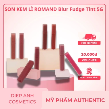 Son Kem Romand Blur Fudge Tintt FullBox 5g - Lì Mịn, Dưỡng ẩm, Giá chỉ 140.000₫
