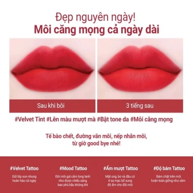 Son Kem Siêu Lì FORENCOS Tattoo Clair Velvet Tint 4g - Giá 175k, Phù Hợp Mọi Phong Cách 8