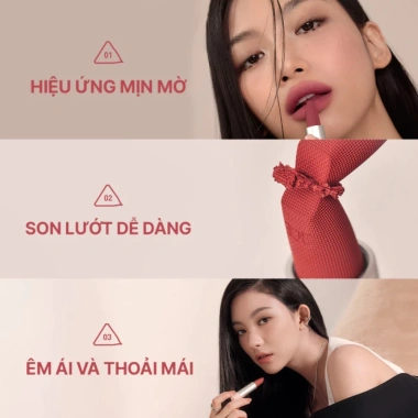 Son Len Thỏi 3CE Cashmere Hug - Mịn Lì Ninh Môi, Giá 448.000 VND (Giảm từ 546.560 VND)
