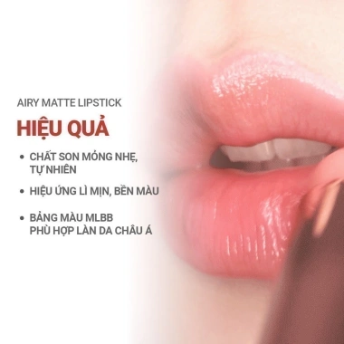 Son lì dạng thỏi siêu nhẹ Innisfree Airy Matte 3.5g Giá ưu đãi 361.000₫