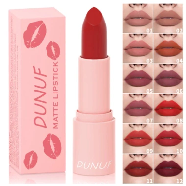 Son lì Dunuf 12 màu - Dưỡng ẩm, không thấm nước, môi quyến rũ, giá 42.350₫