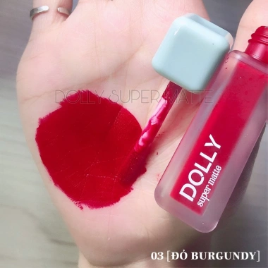 Son Lì Kem SUPER MATTE Không Chì Cao Cấp Chính Hãng - Đỏ Burgundy 90k