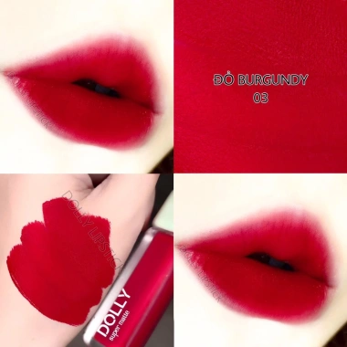 Son Lì Kem SUPER MATTE Không Chì Cao Cấp Chính Hãng - Đỏ Burgundy 90k