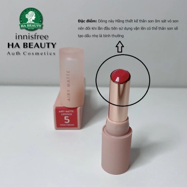 Son lì siêu nhẹ Innisfree Airy Matte 3.5g - Màu mịn, bền lâu, giá chỉ 145k