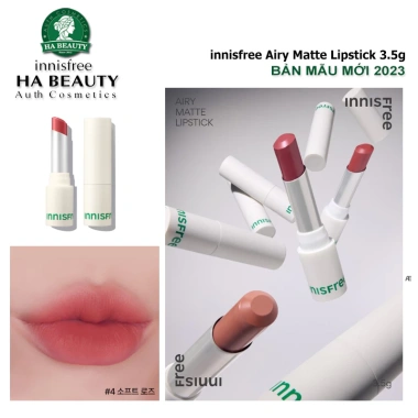 Son lì siêu nhẹ Innisfree Airy Matte 3.5g - Màu mịn, bền lâu, giá chỉ 145k