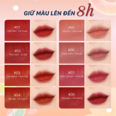 Son Lì Tự Nhiên Đỏ Thuần Không Chì Ăn Được - Giảm Giá 450k GAU SUNSET LOVER