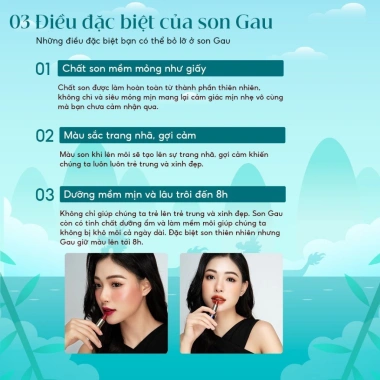 Son Lì Tự Nhiên Đỏ Thuần Không Chì Ăn Được - Giảm Giá 450k GAU SUNSET LOVER 6 Son Lì Tự Nhiên Đỏ Thuần Không Chì Ăn Được - Giảm Giá 450k GAU SUNSET LOVER 6