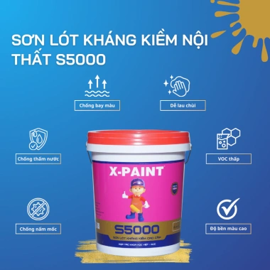Sợn Lót Chống Kiềm X-Paint S5.000 Kháng Kiềm Cực Cao, Chống Thấm, Chống Rêu Mốc, Giá Ưu Đãi 183.500đ 3