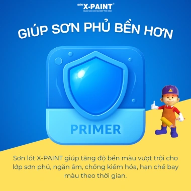 Sơn Lót Ngoại Thất X-Paint S3.000 - Kháng Kiềm Chống Bụi Kháng Rêu Chống Bong Tróc 7