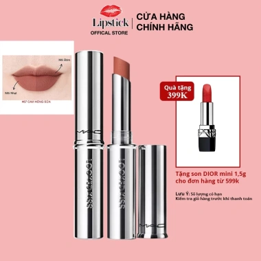 Son MAC Locked Kiss 24HR Lipstick 67 Cam Hồng Sữa - Chính Hãng, Giá 550k giảm từ 704k