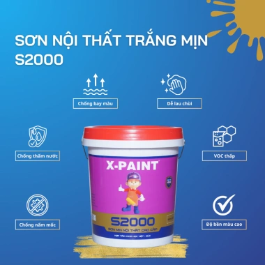 Sơn Mịn X-Paint S2.000 - Kháng Kiềm, Chống Nấm Mốc, Bám Dính Cao, Giá 92.080 VND 3
