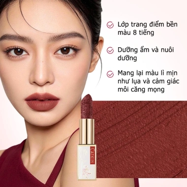 Son môi CATKIN lì kháng nước bền màu, vỏ chạm khắc sang trọng, thời trang 3.6g - 215.600 VND