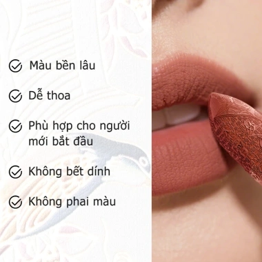 Son môi CATKIN lì kháng nước bền màu, vỏ chạm khắc sang trọng, thời trang 3.6g - 215.600 VND 4 Son môi CATKIN lì kháng nước bền màu, vỏ chạm khắc sang trọng, thời trang 3.6g - 215.600 VND 4
