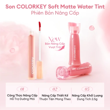 Son môi COLORKEY Watery Tint Duy Khánh – Lì mịn, không dính, lâu trôi, giá 199k 2