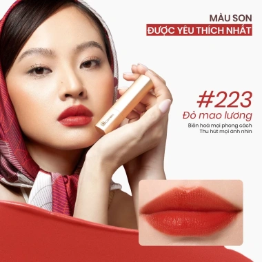 Son môi Nhã Matte Natural 3,4gr - Mềm Mịn, Dưỡng Ẩm, Ngừa Lão Hóa, Lành Tính Cỏ, 350.000 VND