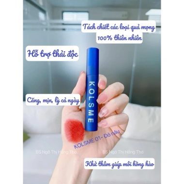 Son môi thuần chay Kolsme dưỡng ẩm, an toàn cho mẹ bầu, giảm giá 18% 6 Son môi thuần chay Kolsme dưỡng ẩm, an toàn cho mẹ bầu, giảm giá 18% 6