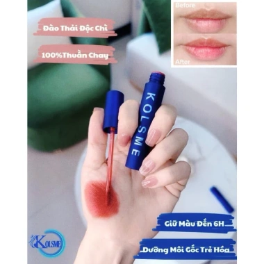 Son môi thuần chay Kolsme dưỡng ẩm, an toàn cho mẹ bầu, giảm giá 18%