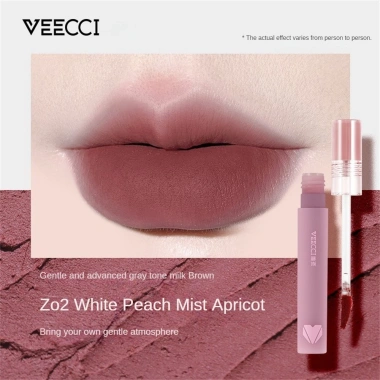 Son môi Veecci 7 màu Velvet Matte dưỡng ẩm, lâu trôi, không thấm nước, siêu mịn 5