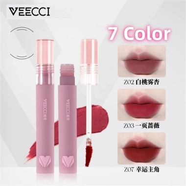 Son môi Veecci 7 màu Velvet Matte dưỡng ẩm, lâu trôi, không thấm nước, siêu mịn 9