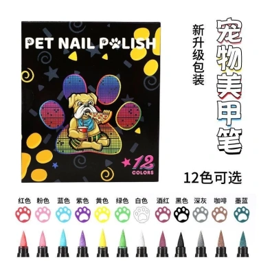 Sơn móng thú cưng cho mèo và chó - 12 màu, chống nước, khô nhanh, không phai, an toàn DIY - chỉ 321.703đ