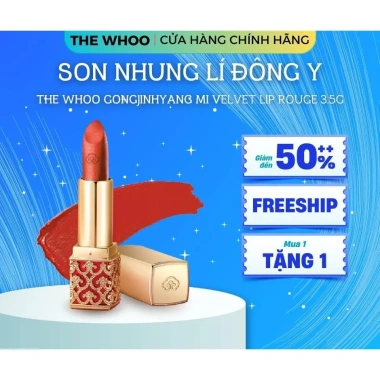 Son nhung lì The History Whoo Gongjinhyang Mi Velvet giảm tới 22% giá 568.400₫
