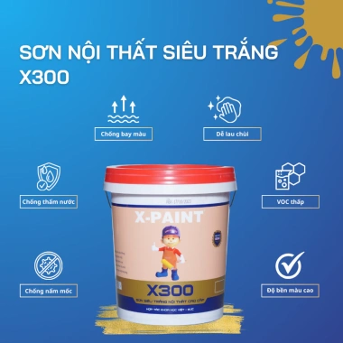 Sơn Nội Thất X-Paint X300 - Sơn Trắng Tường Trần Thạch Cao Thẩm Mỹ 405.960₫ 2