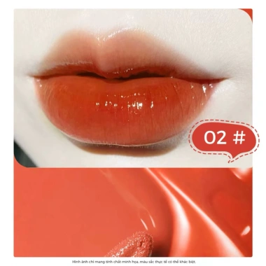 Son Oukeya Gloss Tint #02 - Màu mỏng mịn, bám lâu, chỉ 30.000đ (giảm từ 36.600đ)