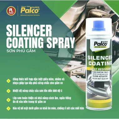 Sơn Pô Xe Máy Chống Cháy 600°C PALCO Silencer Coating Nhập Khẩu Màu Đen Bảo Vệ Nhiệt Độ Cao