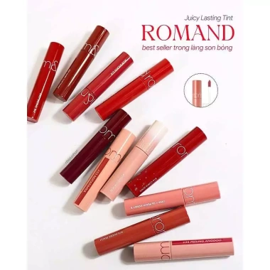 Son Romand Juicy Lasting Tint full màu chính hãng, giá 189.000, giảm 20%, Full VAT 7 Son Romand Juicy Lasting Tint full màu chính hãng, giá 189.000, giảm 20%, Full VAT 7