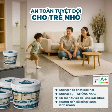 Sơn sàn Epoxy Kingsmen 3,5kg – Tự san phẳng, không đục phá, chống thấm, bền đẹp 4
