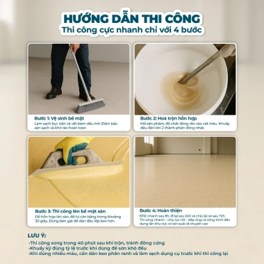 Sơn sàn Epoxy Kingsmen 3,5kg – Tự san phẳng, không đục phá, chống thấm, bền đẹp 7