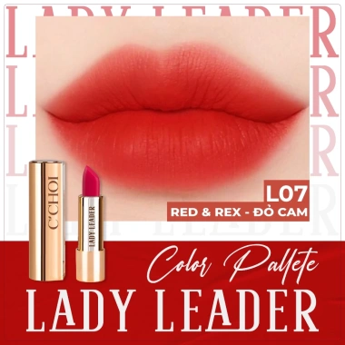 Son sáp lì C'Choi Red&Rex Đỏ Cam – Mịn Mượt, Nhẹ Môi, An Toàn cho phụ nữ có thai, chỉ 390.000₫