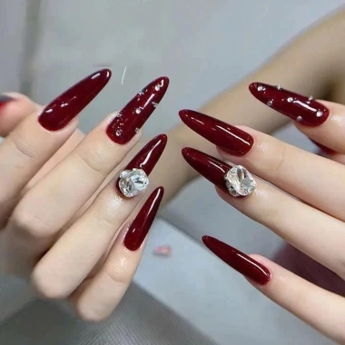 Sơn thạch đỏ CR rượu vang cao cấp - Cần máy hơ, NailLinhChi, Giá ưu đãi 33.000₫