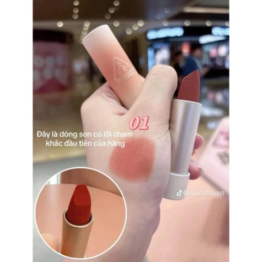SON THỎI LÌ 3CE CASHMERE HUG MÀU CAM NUDE #01OAT - Chính Hãng, Giá 333.500đ