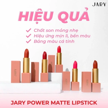 Son Thỏi Lì Cao cấp Jary Power Matte - Bộ sưu tập màu bền lâu, giá ưu đãi 285k