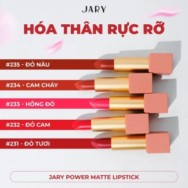 Son Thỏi Lì Cao cấp Jary Power Matte - Bộ sưu tập màu bền lâu, giá ưu đãi 285k
