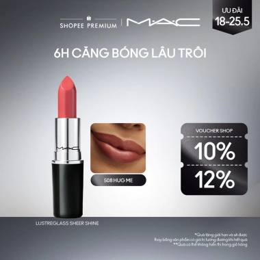 Son thỏi MAC Lustreglass Sheer Shine - Dưỡng ẩm, mềm môi, căng bóng, giảm 670k