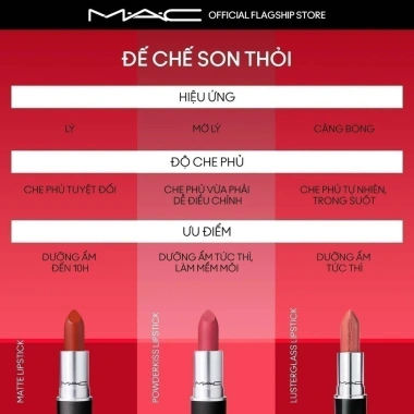 Son thỏi MAC Lustreglass Sheer Shine - Dưỡng ẩm, mềm môi, căng bóng, giảm 670k 4 Son thỏi MAC Lustreglass Sheer Shine - Dưỡng ẩm, mềm môi, căng bóng, giảm 670k 4