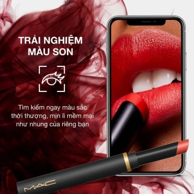 Son thỏi MAC Powder Kiss Velvet Blur Slim Stick dưỡng ẩm, giữ màu 12H, chỉ 860.000đ