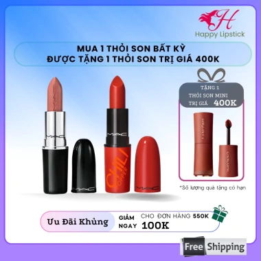 Son thỏi Mac Ximal Powder Kiss Matte siêu lì mịn Happy Lipstick chỉ 468.000 VND