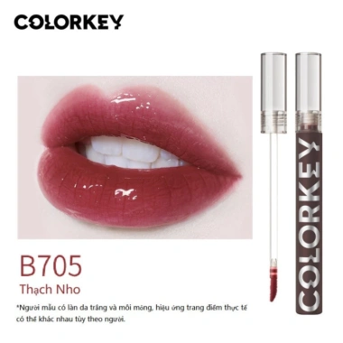 Son Tint Bóng COLORKey Dạng Lỏng 1.7g Lâu Trôi Chính Hãng Rosslyn Beauty 124k
