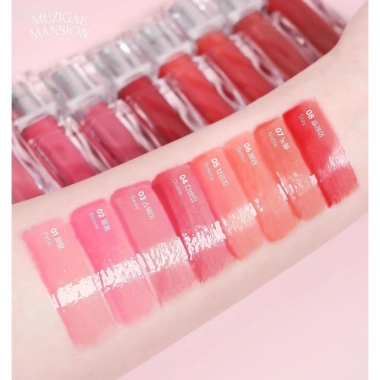 Son Tint Bóng MuzigAE Icy Glow 5ml Chính Hãng Màu Tự Nhiên, Dưỡng ẩm, Giá 389k