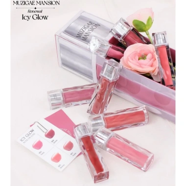 Son Tint Bóng MuzigAE Icy Glow 5ml Chính Hãng Màu Tự Nhiên, Dưỡng ẩm, Giá 389k