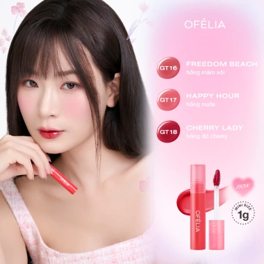 Son Tint Bóng OFÉLIA Lolli Glow 3.9g - Màu Tự Nhiên, Dưỡng Ẩm, Giá Ưu Đãi 259k