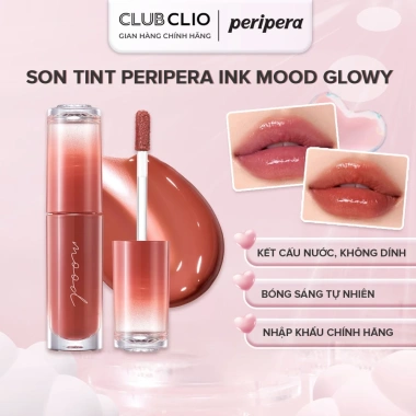 Son Tint Bóng Peripera Ink Mood Glowy Tint 4g - Căng Bóng Rạng Rỡ, Hàng Chính Hãng, Giá ưu đãi 196.000₫